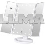 Зеркало тройное для макияжа Superstar Magnifying Mirror с LED-подсветкой белое